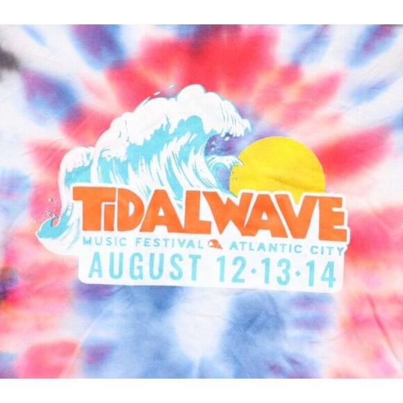 TIdal Wave Music Festival‎ T-Shirt Rare Tie Dye Sz M Morgan Wallen Luke Bryan - Picture 2 of 6